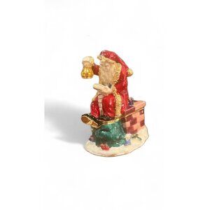 Bejeweled Collection Dept 56 Santa on Chimney Jeweled Box 56 31540 Christmas